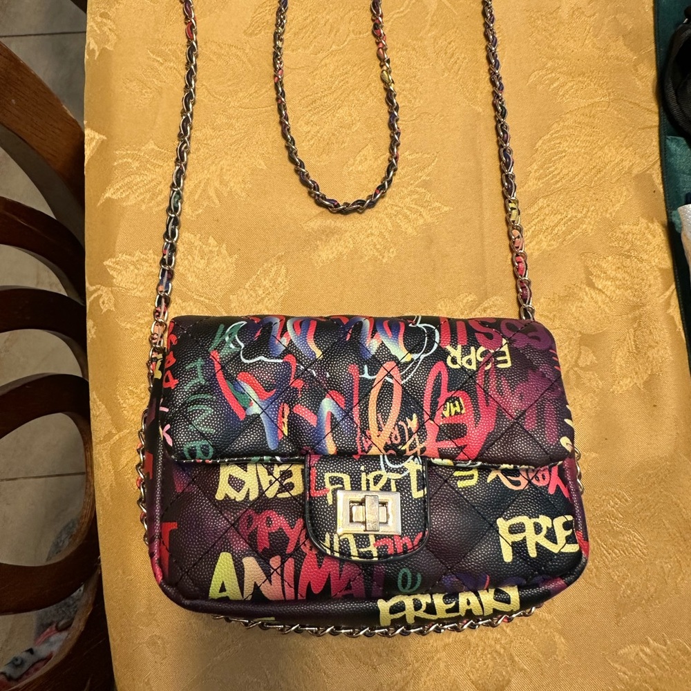 Fun and funky graffiti crossbody bag by Bam Forever